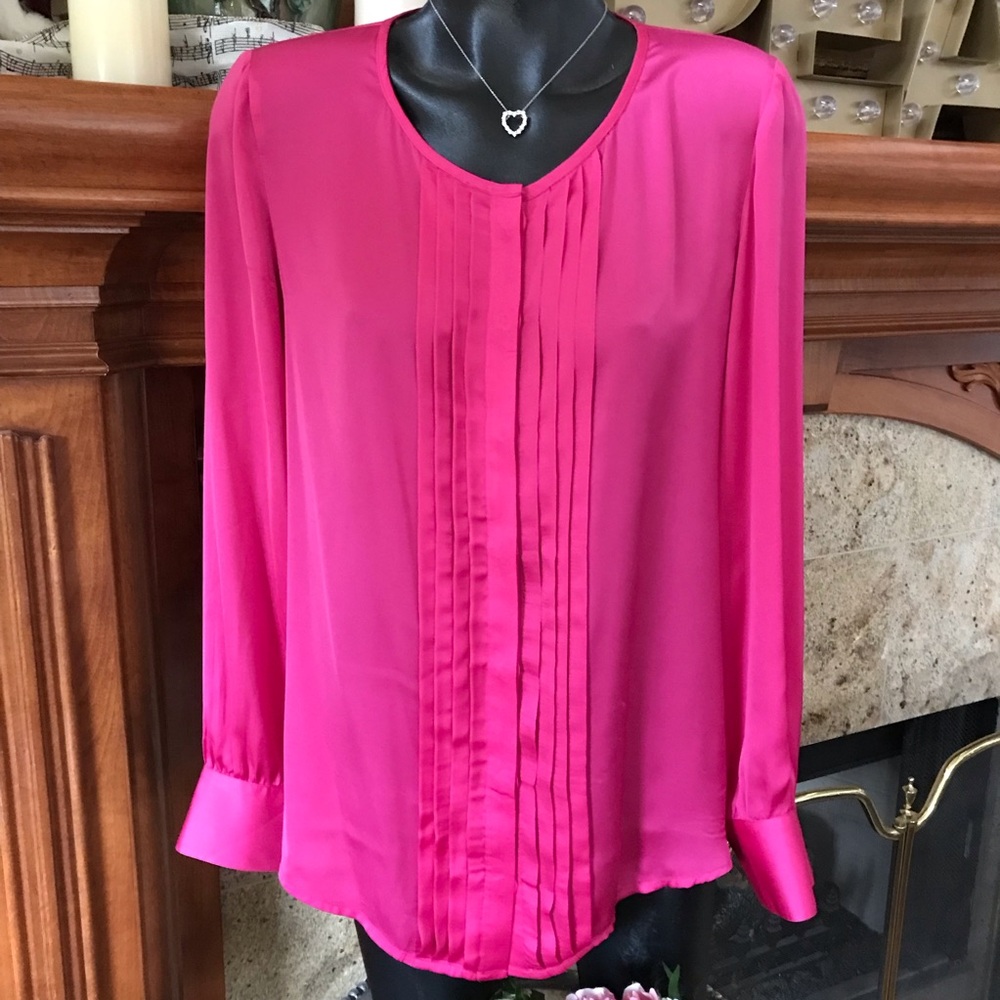 Banana Republic Pink Satin Top L